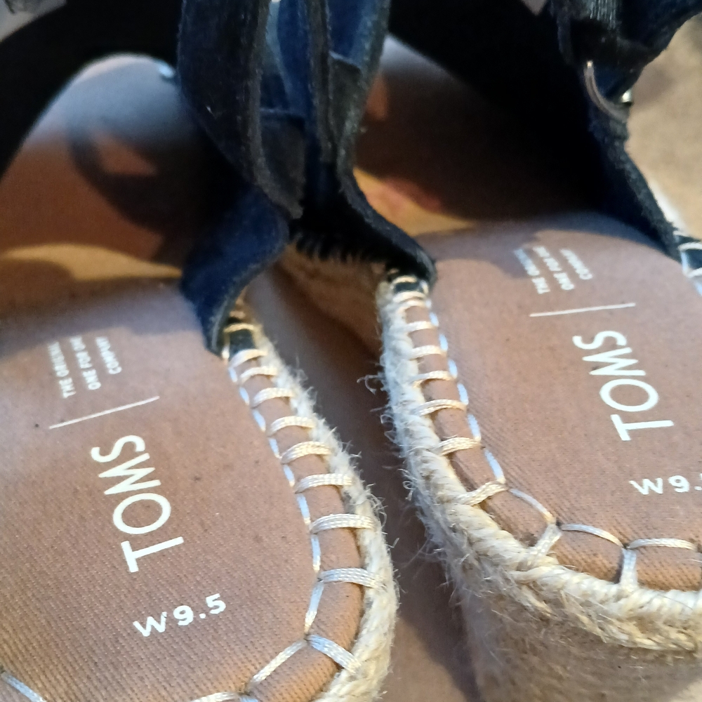 Toms Black Espadrille Wedge Slingback Sandal - Women - Picture 4 of 9